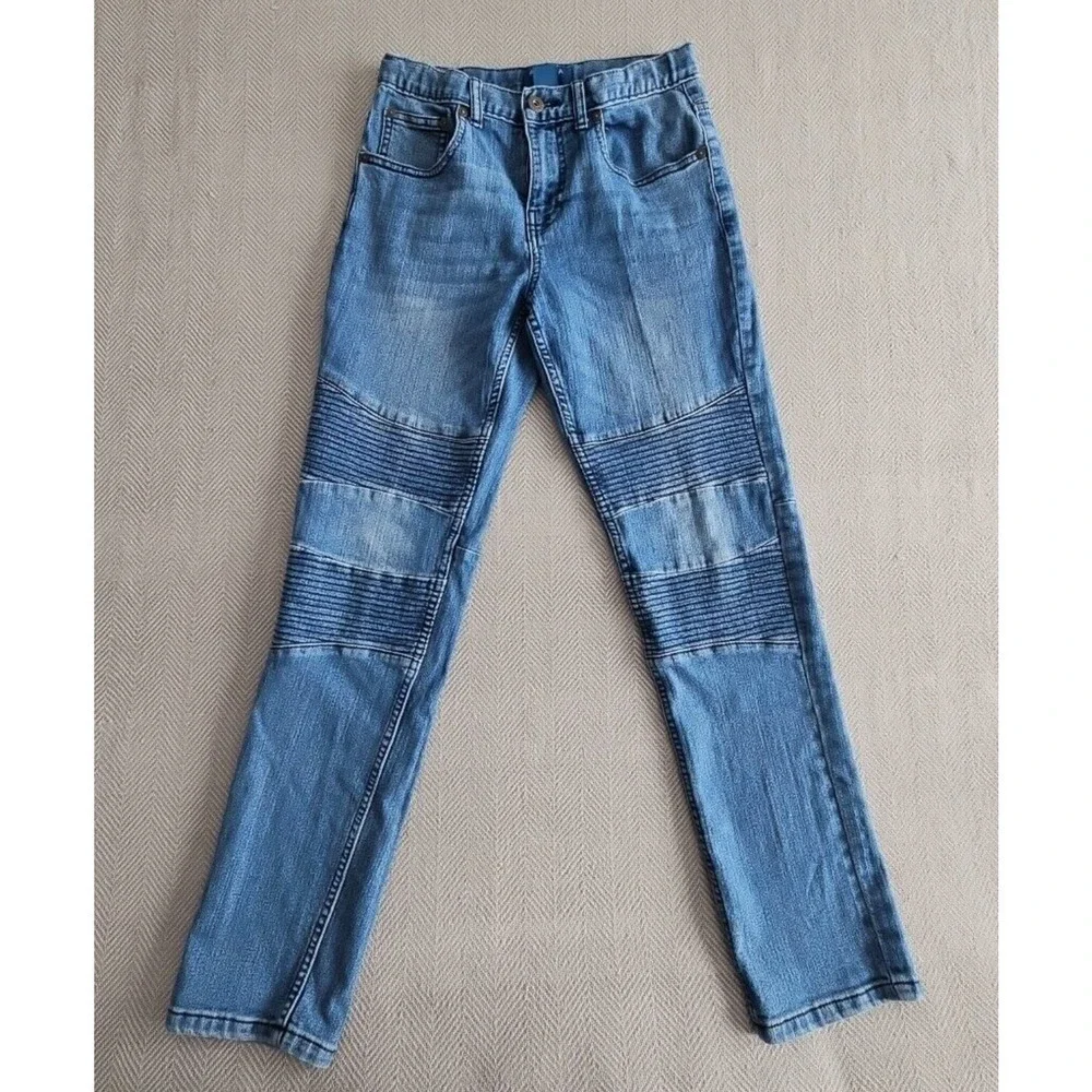Arizona Jeans Misses‎ Size 14R (W28 x L28) Blue Moto Slim Fit Tapered Leg